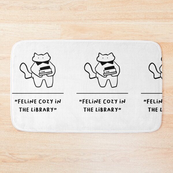 Item preview, "Feline Cozy in the Library" | Adorable Cat Illustration designed and sold by RM-Journey.