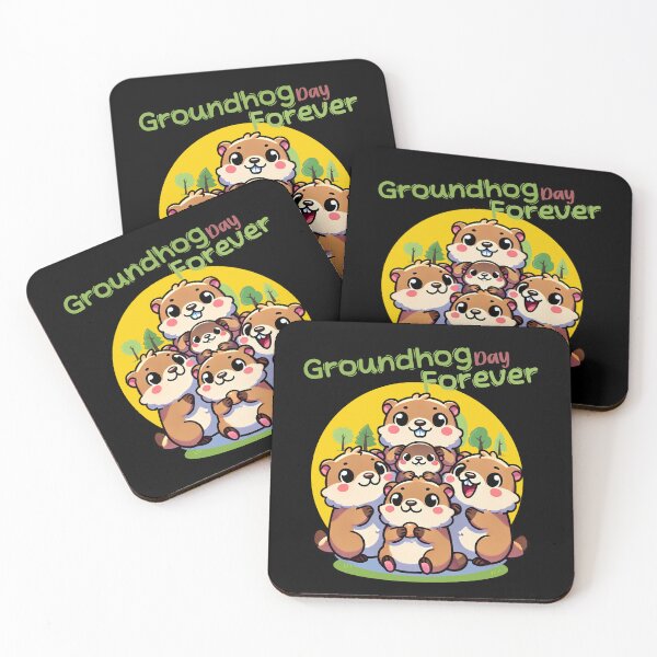 Item preview, groundhog day forever, marmot kawaii group  designed and sold by LWOI.