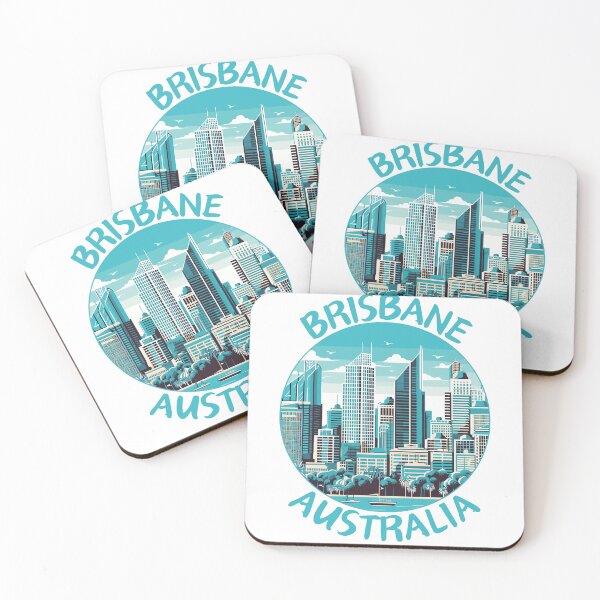 Item preview, Brisbane in Queensland Australia Art Travel Emblem designed and sold by MaateoDesign.