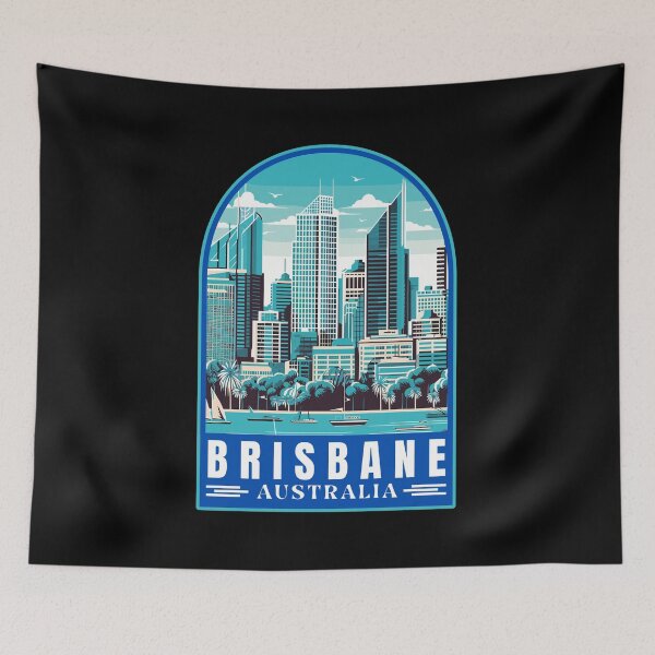 Item preview, Brisbane in Queensland Australia Art Travel Landscape designed and sold by MaateoDesign.