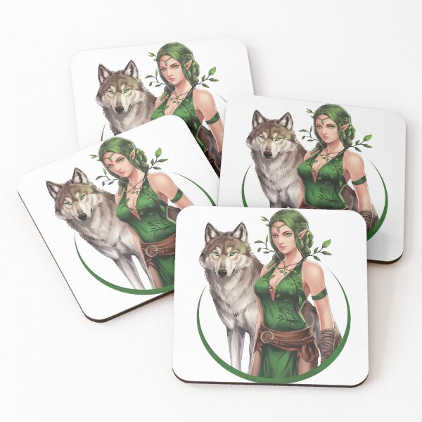 Item preview, Druid with White Wolf, Mythical Style designed and sold by Cr320.
