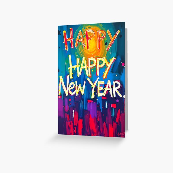 Item preview, Happy Happy New Year designed and sold by Olgas-Vision.