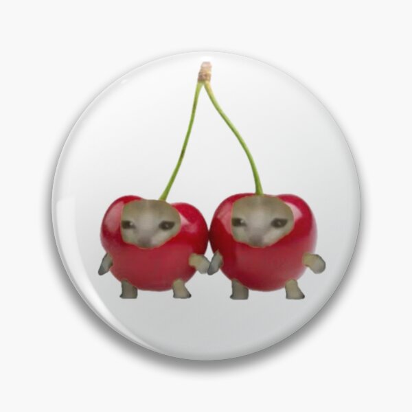 Item preview, cherry couple cat meme sticker funny cute designed and sold by ececucn.