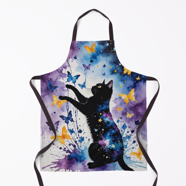 Item preview, galaxy cat with exploding butterfly confetti surprise designed and sold by Zencookie.