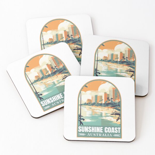 Item preview, Sunshine Coast in Queensland Australia Vector Art Travel Landscape designed and sold by MaateoDesign.