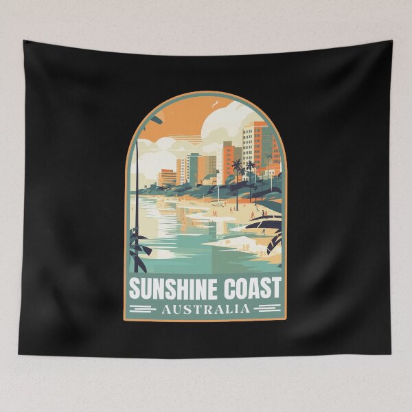 Item preview, Sunshine Coast in Queensland Australia Vector Art Travel Landscape designed and sold by MaateoDesign.
