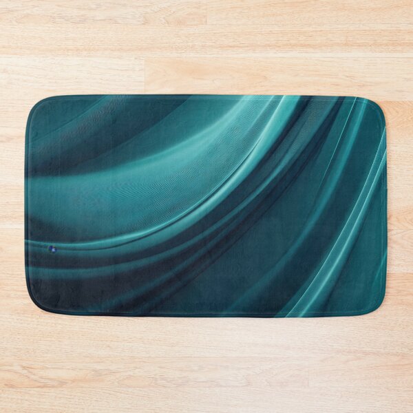 Item preview, Elegant teal fabric flowing smoothly designed and sold by anytka.