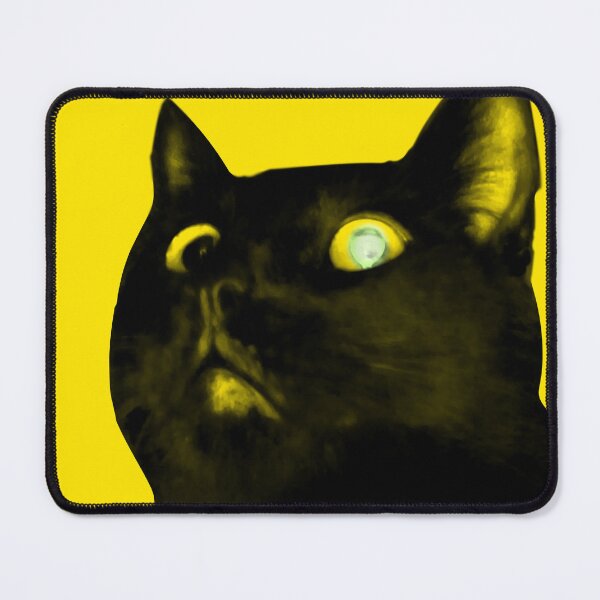 Item preview, Black cat yellow eyes yellow designed and sold by VoidCatCentral.