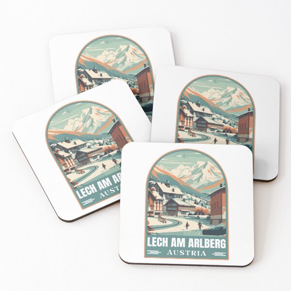 Item preview, Lech am Arlberg in Vorarlberg Austria Vintage Vector Art Travel Badge designed and sold by MaateoDesign.