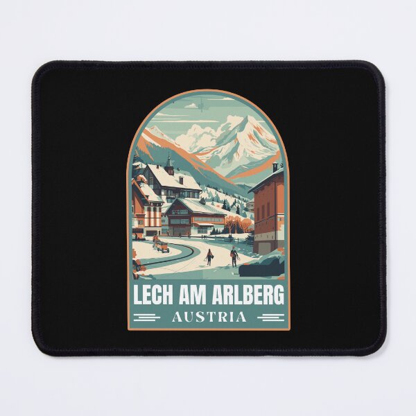 Item preview, Lech am Arlberg in Vorarlberg Austria Vintage Vector Art Travel Badge designed and sold by MaateoDesign.