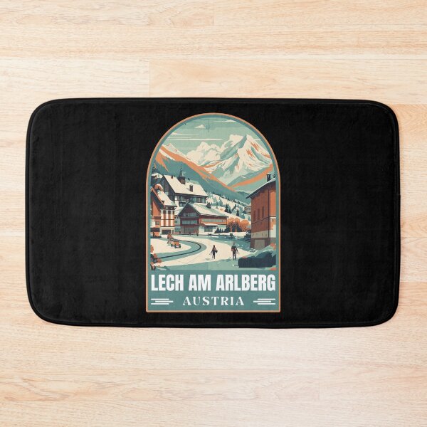 Item preview, Lech am Arlberg in Vorarlberg Austria Vintage Vector Art Travel Badge designed and sold by MaateoDesign.