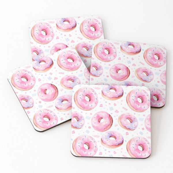 Item preview, More Pink and Glossy Kawaii Donuts designed and sold by The Blue Foo.