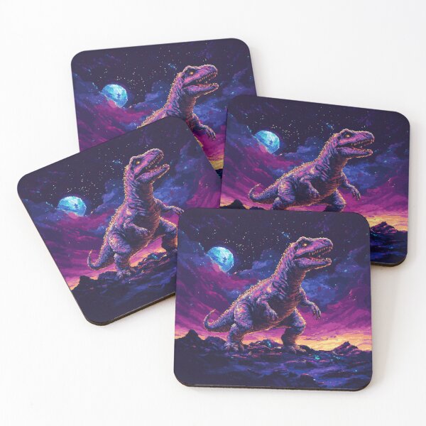 Item preview, Cosmic T-Rex Pixel Art designed and sold by Kaos-Bit.