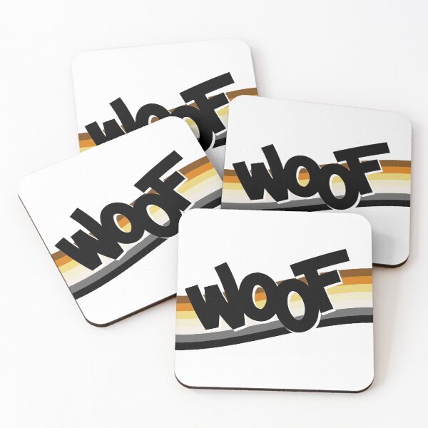 Item preview, Bold 'Woof' Design with Bear Pride Flag Colors | LGBTQ+ Bear  designed and sold by ItalianCub.
