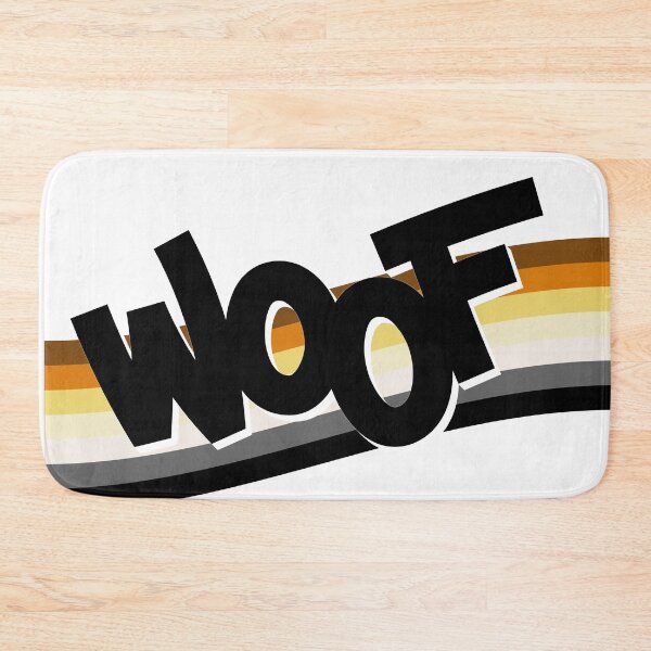 Item preview, Bold 'Woof' Design with Bear Pride Flag Colors | LGBTQ+ Bear  designed and sold by ItalianCub.