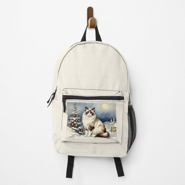 Item preview, Ragdoll Cat in Magical Winter Christmas Scene designed and sold by YukiKenji.