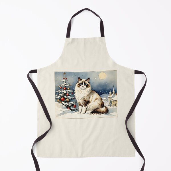 Item preview, Ragdoll Cat in Magical Winter Christmas Scene designed and sold by YukiKenji.