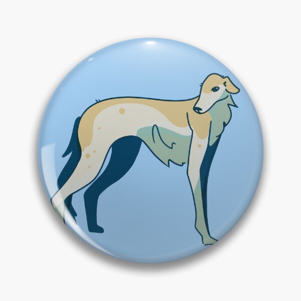 Item preview, white and tan borzoi dog  designed and sold by ForTheFrogWar.
