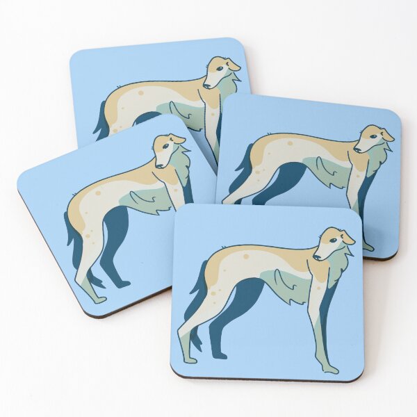 Item preview, white and tan borzoi dog  designed and sold by ForTheFrogWar.