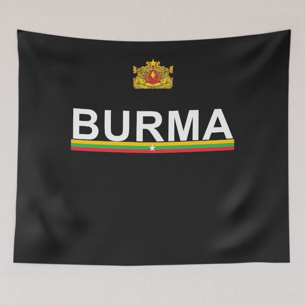 Item preview, Burma Flag and Crest National Pride Sport Design designed and sold by merchhost.