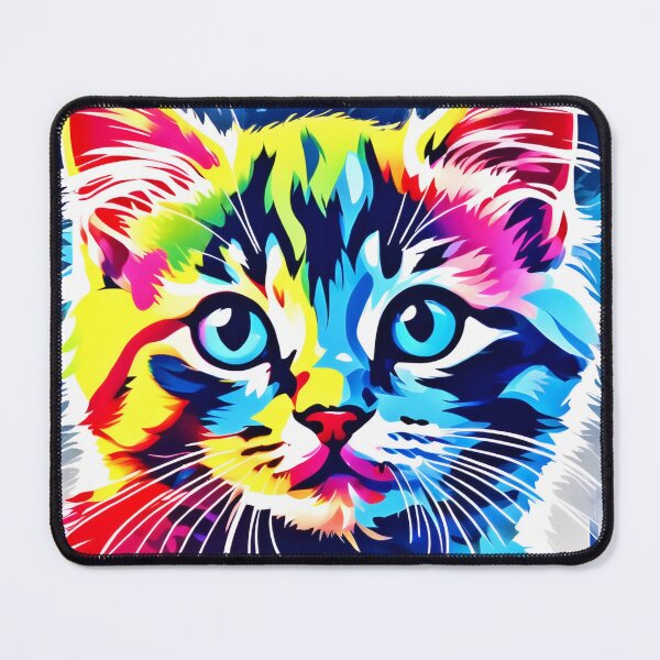 Item preview, Vibrant Neon Kitty Art designed and sold by Health And Fitness Posts e-Store.