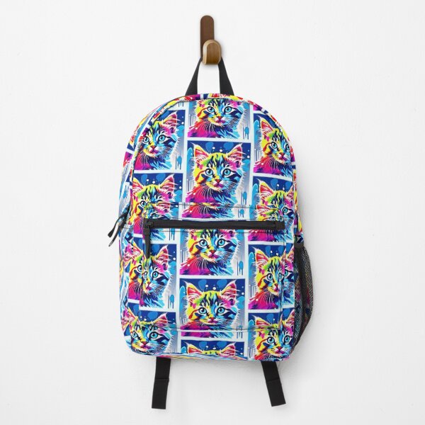 Item preview, Vibrant Neon Kitty Art designed and sold by Health And Fitness Posts e-Store.