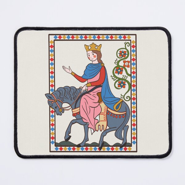 Item preview, Cute Medieval Queen with a Horse Illustration Design designed and sold by MariOyama.