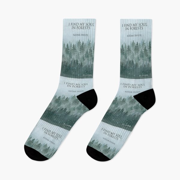 Item preview, I find my soul in forests - Kedar Dhepe. Misty forest pine woodland designed and sold by Scat the cat.