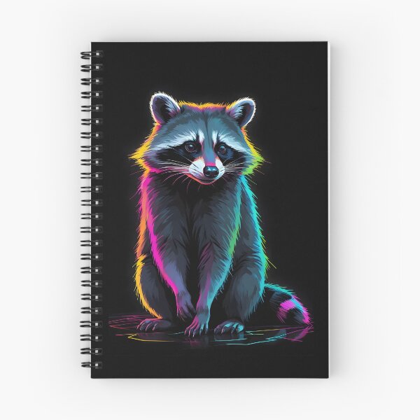 Item preview, Cute Neon Raccoon On Black designed and sold by Museum Of Non-Existing Art.