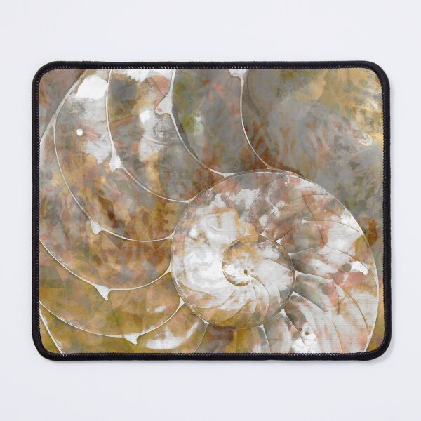 Item preview, Soft Warm Mocha Nautilus Shell Art designed and sold by Sharon Cummings Art.