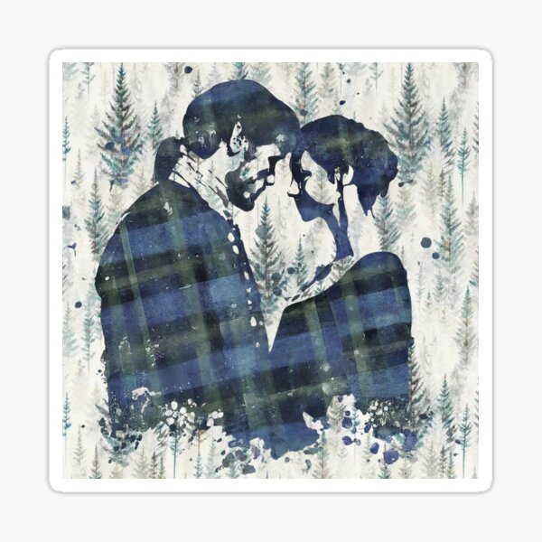 Item preview, Outlander Silhouette - Sassenach and Rebel with Trees and Plaid designed and sold by dealchica.