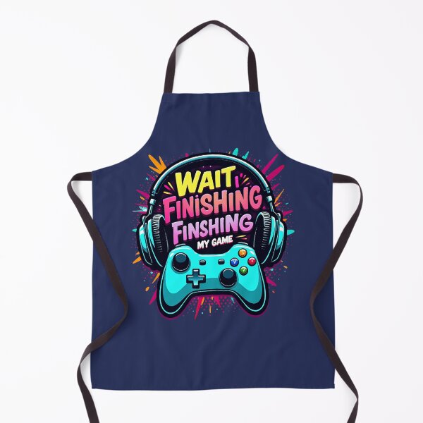 Item preview, Wait, Finishing My Game - Funny Gamers Design for Men & Boys designed and sold by Khoulaly ⭐⭐⭐⭐⭐.