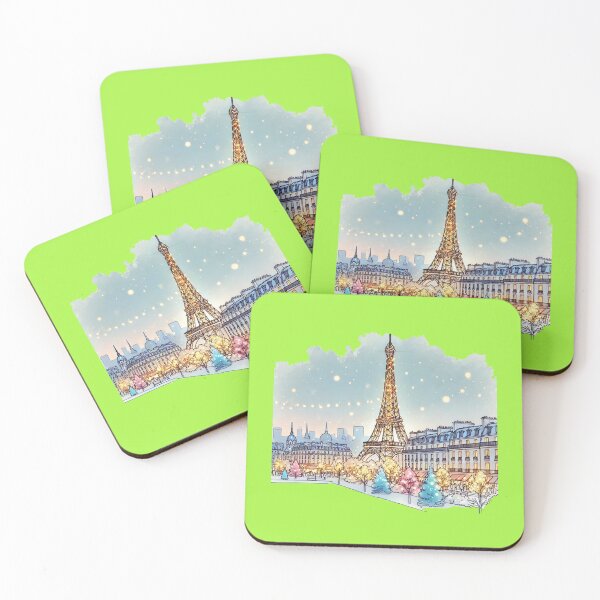 Item preview,  Paris Christmas Lights - 3D Sketch at Dawn , designed and sold by PaintMeWorld.