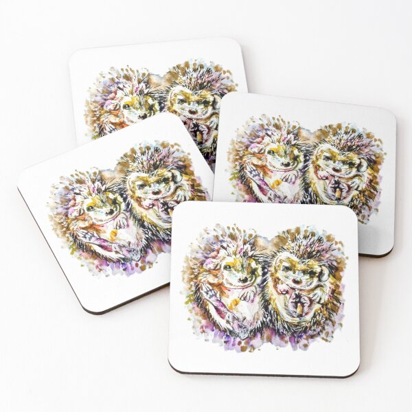 Item preview, Cute Watercolour Baby Hedgehogs designed and sold by LornaBowdenART.