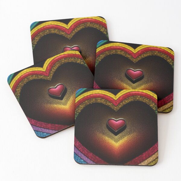 Item preview, Abstract Colorful Hearts Art designed and sold by TheDarkWardrobe.