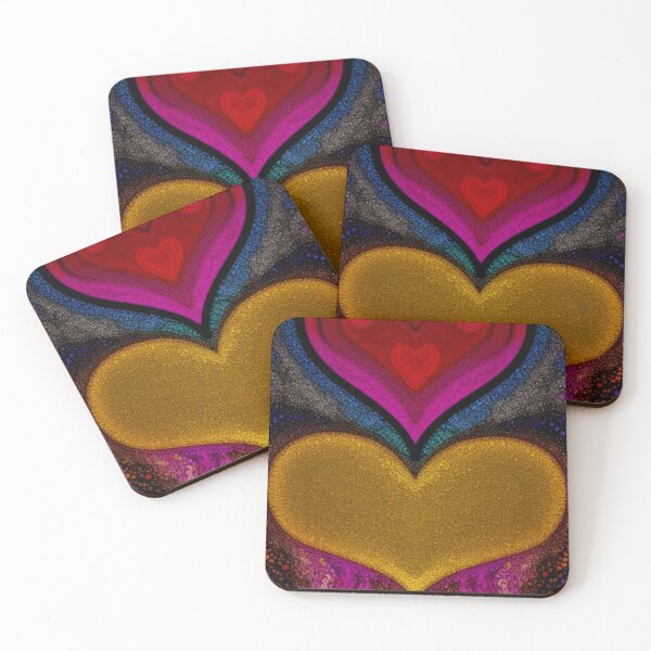 Item preview, Abstract Colorful Hearts Art designed and sold by TheDarkWardrobe.