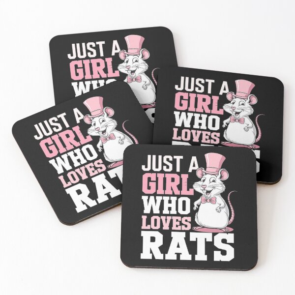 Item preview, Just a Girl Who Loves Rats - Cute Cartoon Rat Lover Design designed and sold by love3617.