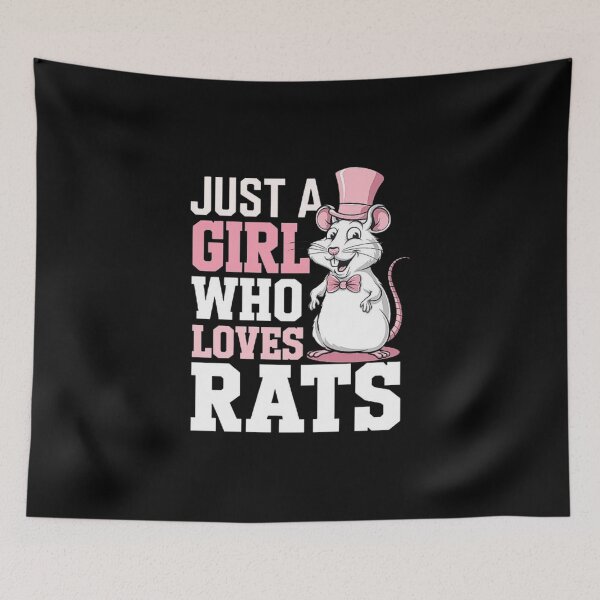 Item preview, Just a Girl Who Loves Rats - Cute Cartoon Rat Lover Design designed and sold by love3617.