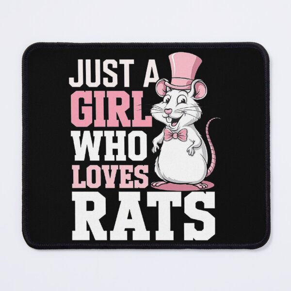Item preview, Just a Girl Who Loves Rats - Cute Cartoon Rat Lover Design designed and sold by love3617.
