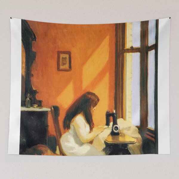 Item preview, Edward Hopper - girl at asewing machine  designed and sold by irynaartbyim.