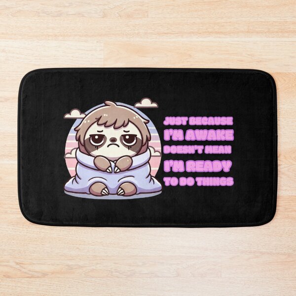 Item preview, Just Because I'm Awake Funny Lazy Baby Sloth  designed and sold by ladyindigital.