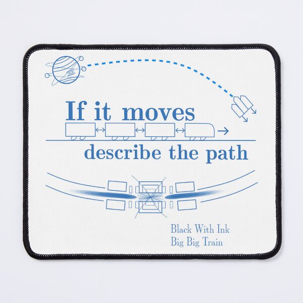 Item preview, Black With Ink - Big Big Train - Describe The Path (Blue Text) designed and sold by DescribeThePath.