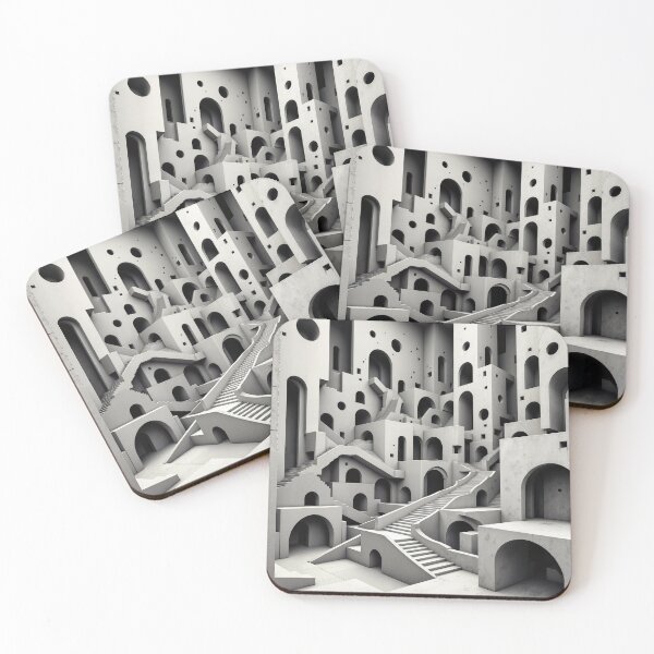 Item preview, Escher-Inspired Geometric Illusion designed and sold by ArtVibesX.