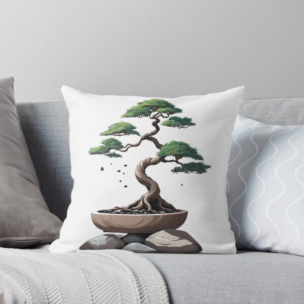 Artikelvorschau, Bonsai mit Meditationsthema - Zen-Steine und Weihrauch - Vektorgrafik entworfen und verkauft von kanjxtan.