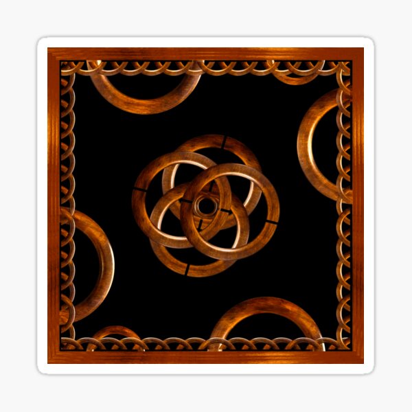 Item preview, Elegante geometrische Harmonie aus Holz designed and sold by DFLC Prints.