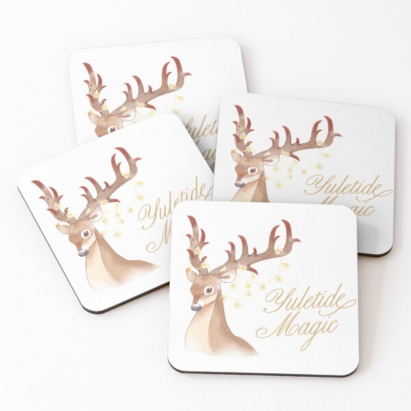 Item preview, Yuletide Magic Deer Patronus Reindeer Gold Holiday Lights designed and sold by Night Bloom Designs.