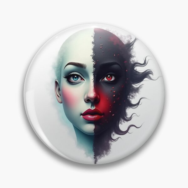 Item preview, duality in art contrast portrait surreal visuals designed and sold by wineesshop.