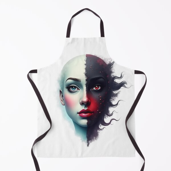 Item preview, duality in art contrast portrait surreal visuals designed and sold by wineesshop.