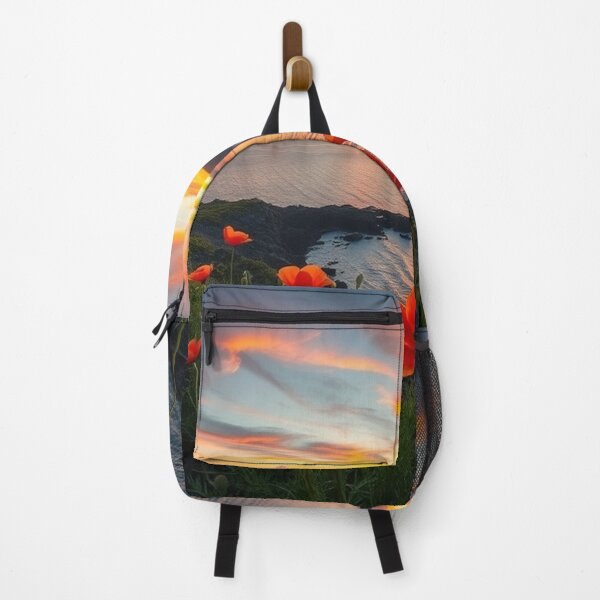 Item preview,  Spring Sea Landscape with Poppies and Volcanic Coastline designed and sold by hjian8219.