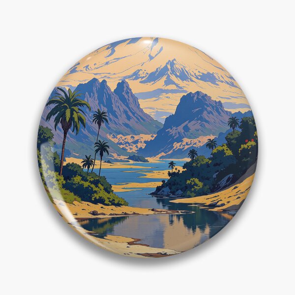 Item preview, Tranquil oasis a desert paradise amidst mountain majesty designed and sold by MadeByHaresShop.